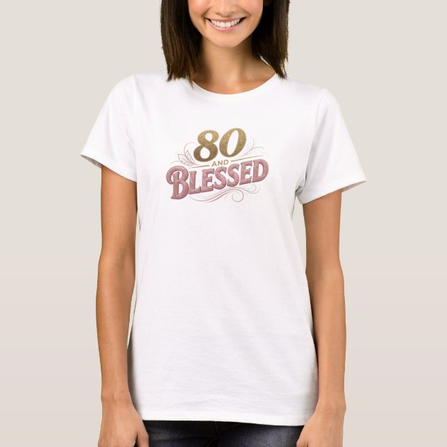 Camiseta Criativo 80 E ABENÇOADO Design Original 2D (Frente)