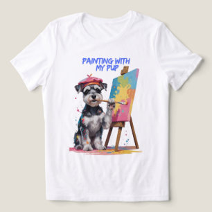 Camiseta Criativo Pup - A Miniatura Artística Schnauzer