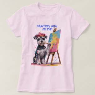 Camiseta Criativo Pup - A Miniatura Artística Schnauzer