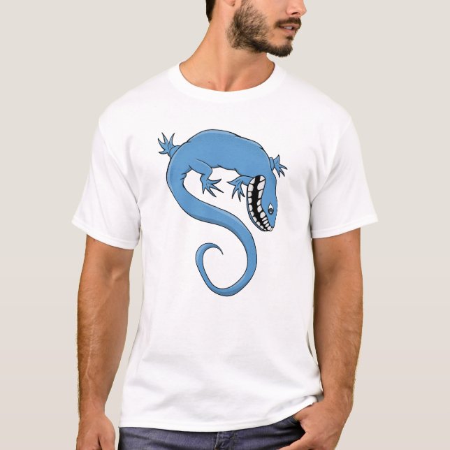 Camiseta Criatura Azul Mítica e Fantástica (Frente)