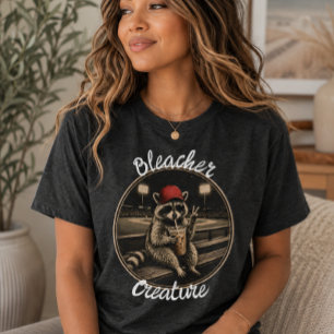 Camiseta Criatura das Arquibancadas Guaxinim Beisebol Espor