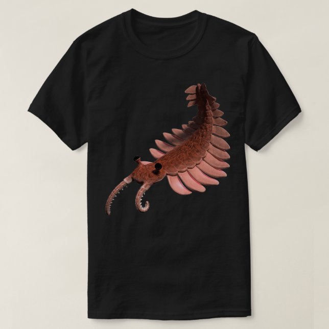 Camiseta Criatura de anomalocaris do período Cambriano (Frente do Design)