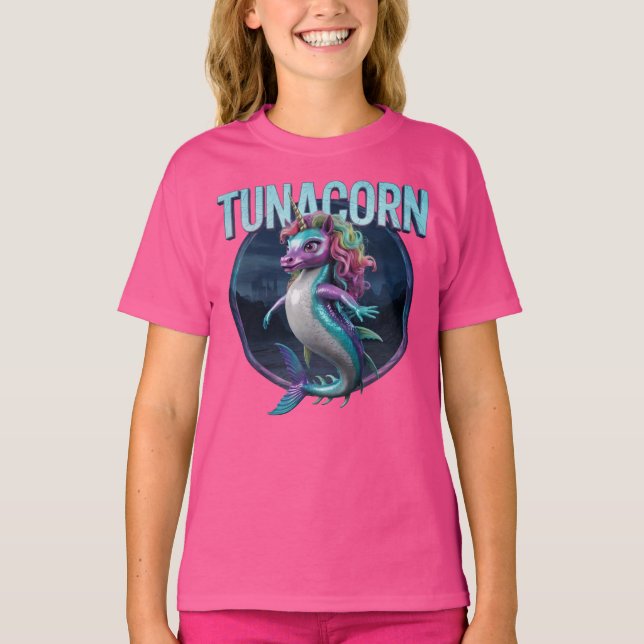 Camiseta Criatura de Combinação Fotográfica Tunacorna Engra (Frente)