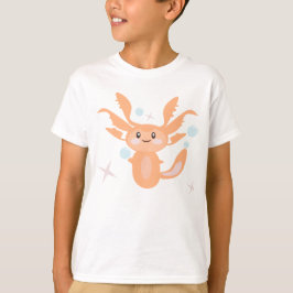 Camiseta Criatura de Oceano Axolote Pastel 