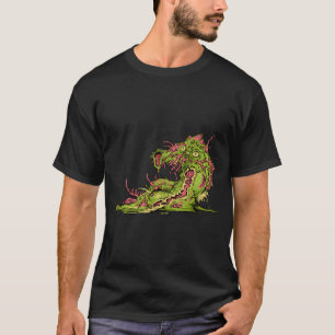Camiseta Criatura de peixe mutante de desenho triste pede g