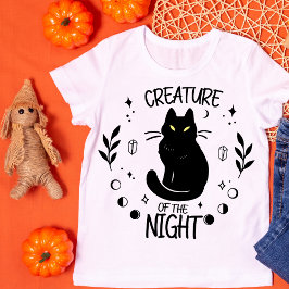 Camiseta Criatura do Gato Negro Noturno
