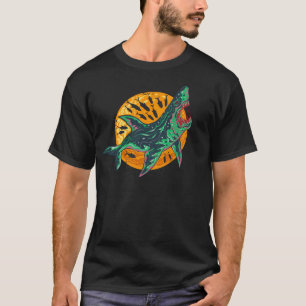 Camiseta Criatura do Mar de Halloween de Tubarão Zombie Spo