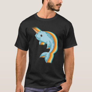 Camiseta Criatura Do Mar Mamífero De Baleia Animal Retro Na