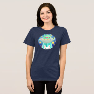 Camiseta Criatura Espacial Bonita E Coelho Coelho