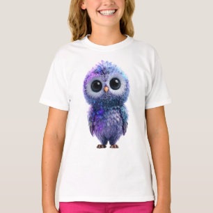 Camiseta Criatura Espacial de Coruja da Galáxia para Crianç