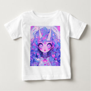 Camiseta Criatura Fantástica de Anime de Unicórnio Mágico G