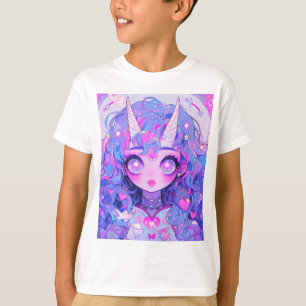 Camiseta Criatura Fantástica de Anime de Unicórnio Mágico M