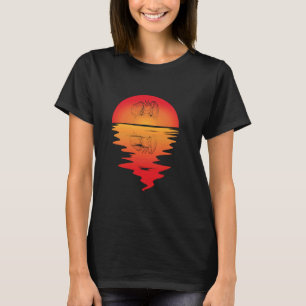 Camiseta Criatura Folclore Cryptid Monster Vintage Sunset M