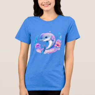 Camiseta Criatura Marinha Golfinho Fofo