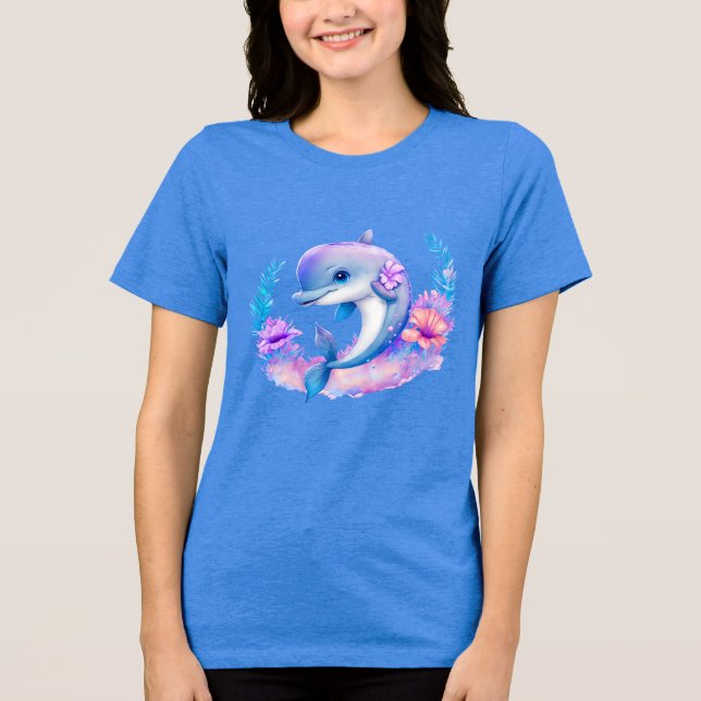 Camiseta Criatura Marinha Golfinho Fofo (Frente)