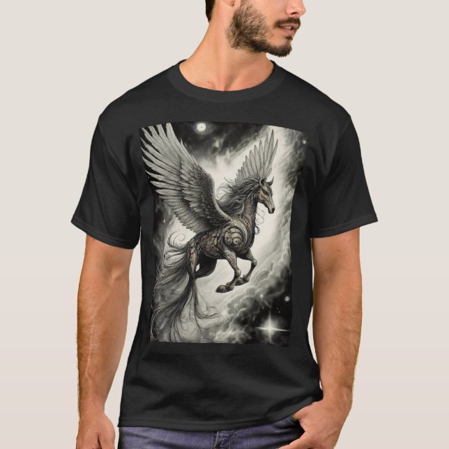 Camiseta Criatura Mítica Do Cavalo Voador (Frente)