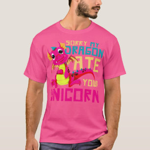 Camiseta Criatura Mítica Engraçada Unicórnio Dragão Cuto