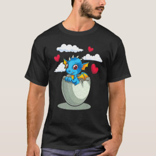 Camiseta Criatura Mítica Fantasia Dragão Bonito do Coração 