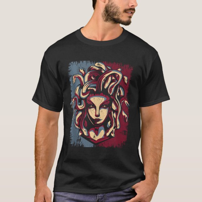Camiseta Criatura mítica Medusa mitologia grega Gorgons T (Frente)