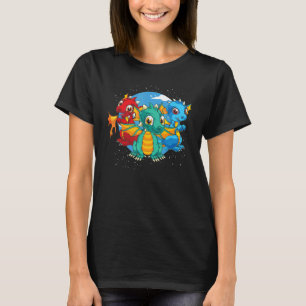 Camiseta Criatura Mitológica Animal Fantástico Dragão Fofo