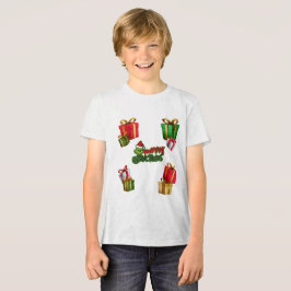 Camiseta Criatura Verde de Natal com Caixas de Presente
