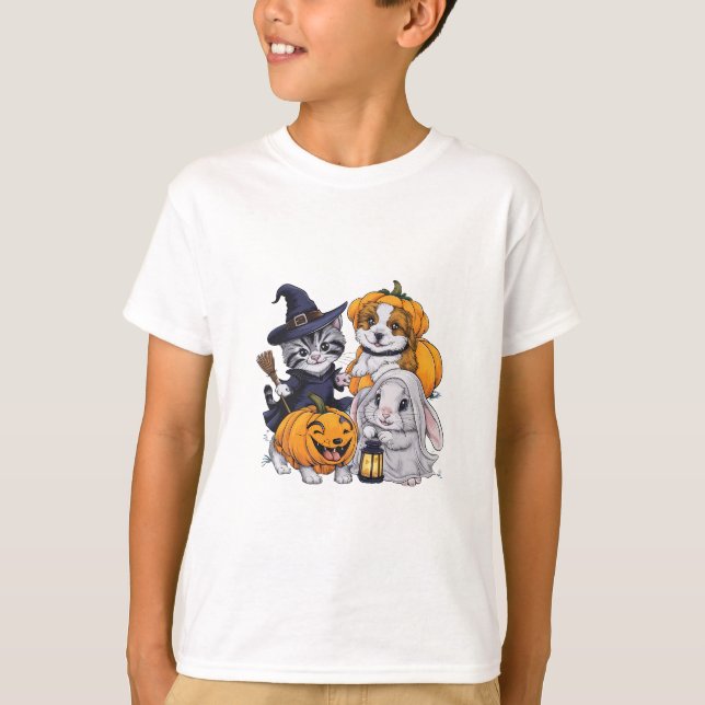 Camiseta Criaturas Adoráveis do Halloween: Divertimento Ass (Frente)