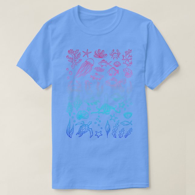 Camiseta Criaturas do Mar (Frente do Design)