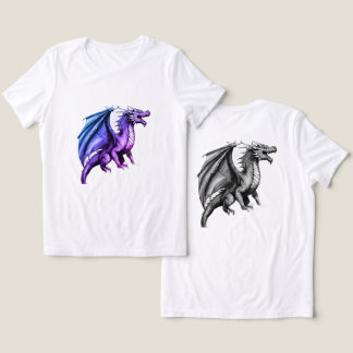 Camiseta "Criaturas Lendárias: Preto e Branco Intrincado 