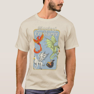 Camiseta Criaturas Mágicas Gráfica Vintage