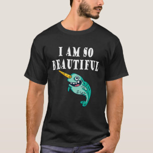 Camiseta criaturas marinhas sou tão linda narwal