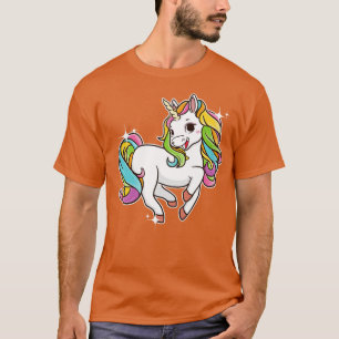 Camiseta Criaturas Míticas Mágicas do Unicórnio Pulando Bon