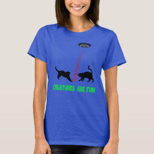Camiseta Criaturas são gatos divertidos brincando com ponto