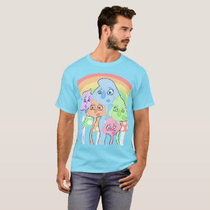 Camiseta Criaturas Whimsical Coloridas