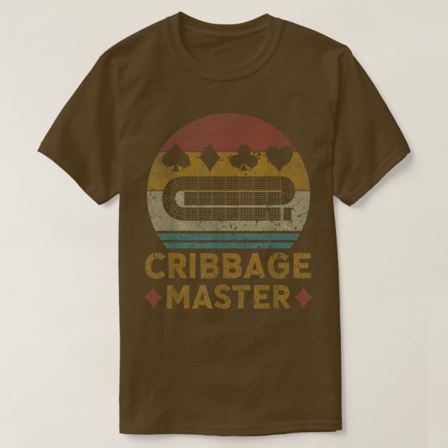 Camiseta Cribbage Master Cribbage Aloja A Imagem Cribbage B (Frente do Design)