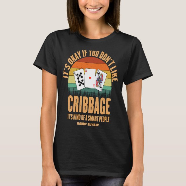Camiseta Cribbage Smart pessoas cribbage (Frente)