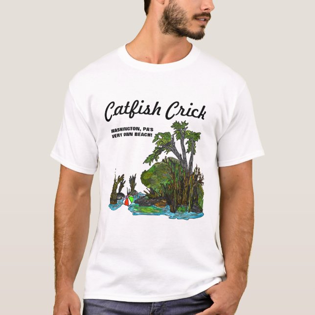Camiseta Crick do peixe-gato (Frente)