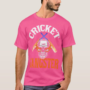 Camiseta Cricke Funny Cricket Gangster Cota Jogador de Críq