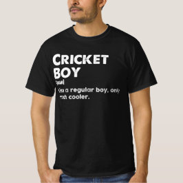 Camiseta Cricket Boy Engraçado Definição Cricket Lover