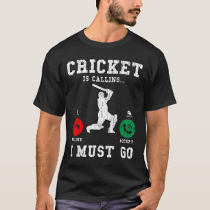 Camiseta Cricket Está Chamando Gráfico Divertido Para o Jog