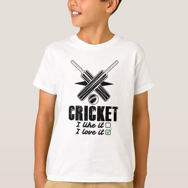Camiseta Cricket, eu não gosto, eu amo (Frente)