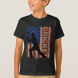 Camiseta Cricket EUA Bandeira Americana Vintage Presente 4