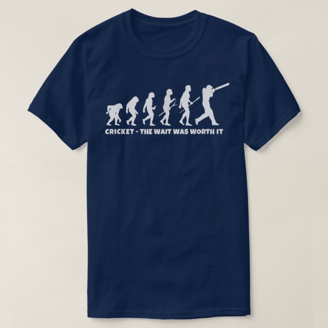 Camiseta Cricket Evolution for Cricket Sports Player Funny  (Frente do Design)