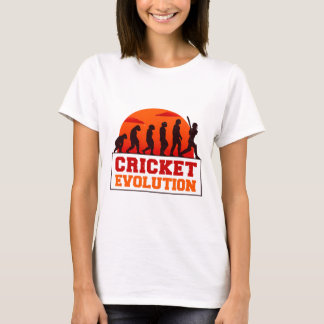 Camiseta Cricket Evolutionn Funny Sport Fan Cricketer Novel