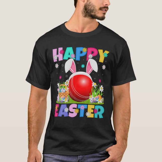 Camiseta Cricket Lover Happy Easter Bunny Cricket Easter Su (Frente)