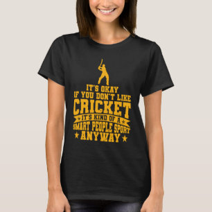 Camiseta Cricket Meio Que Um Esportes De Pessoas Inteligent