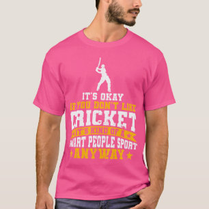 Camiseta Cricket Meio Que Um Esportes De Pessoas Inteligent