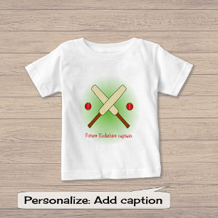 Camiseta Cricket morcegos texto personalizado esportes verd