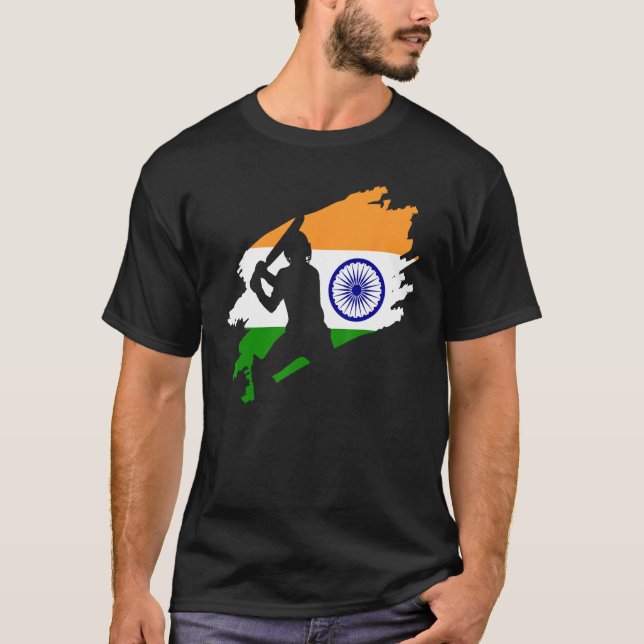 Camiseta Cricket Patriotic India Sports Jersey Gift (Frente)