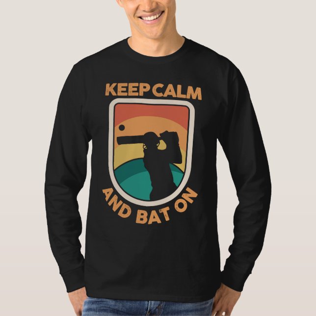 Camiseta Cricket Player Cricketer Athlete Keep Calm And Bat (Frente)