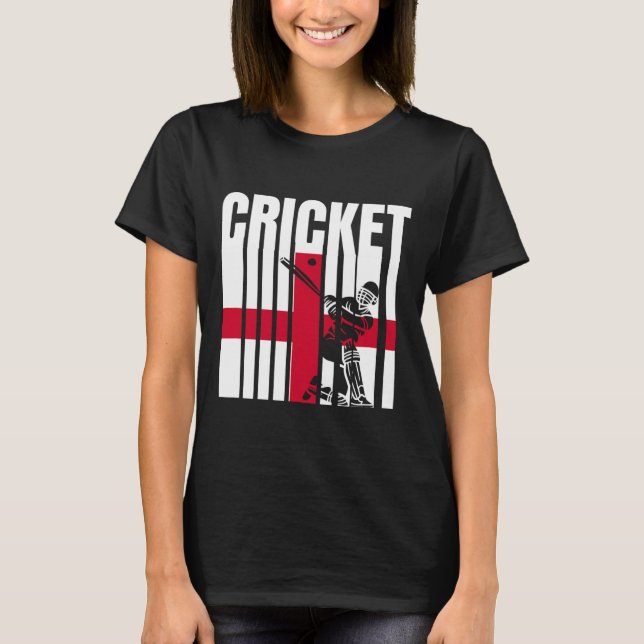 Camiseta Cricket Player English Flag  (Frente)